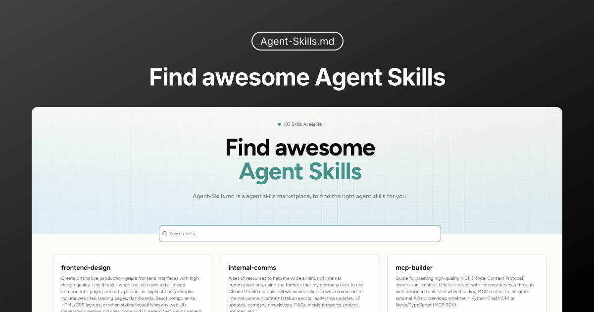 Agent-Skills.md 界面截图