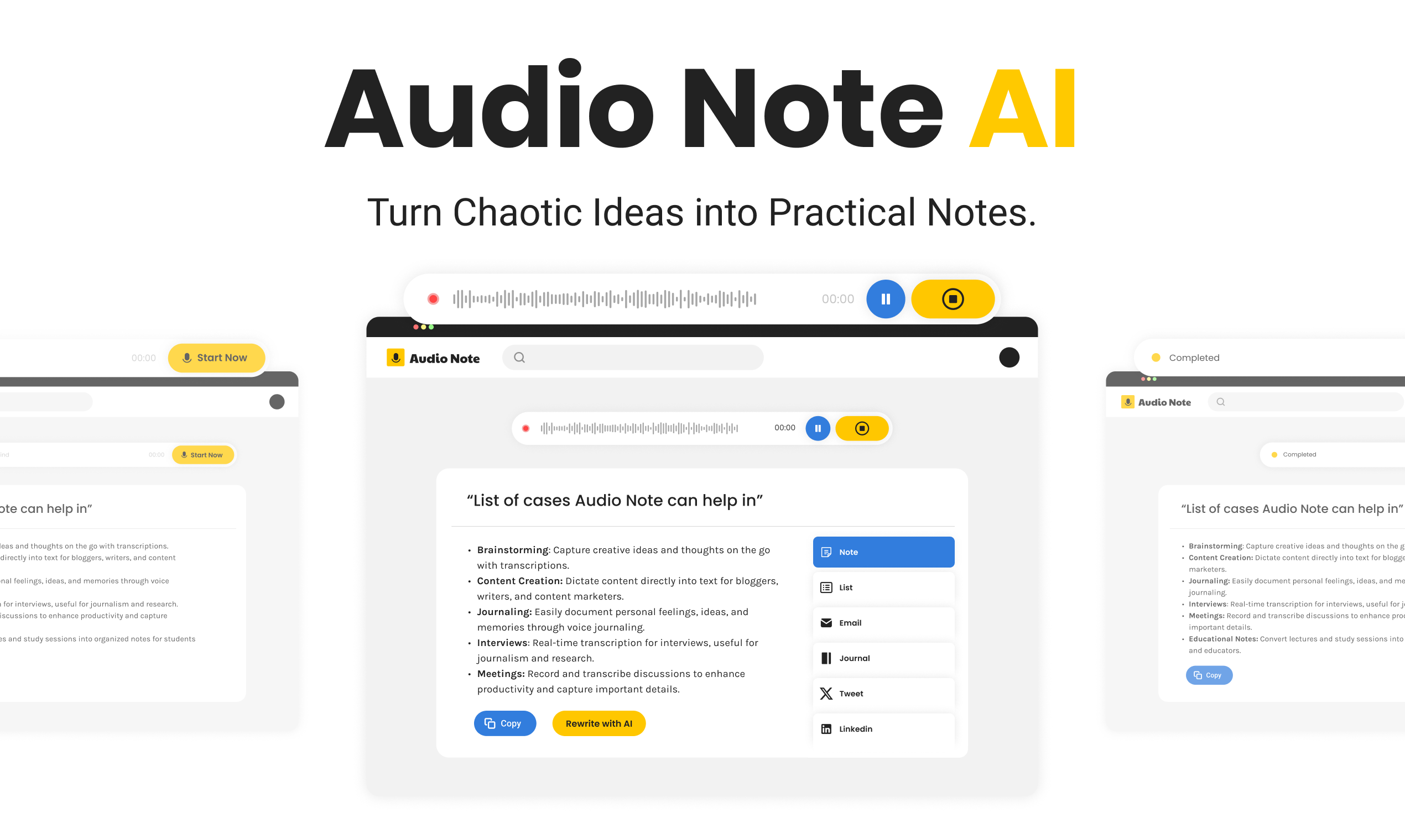 Audio Note 界面截图