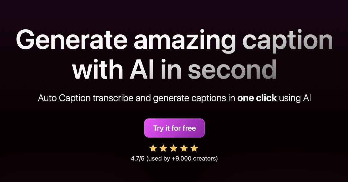 Auto Caption AI 界面截图