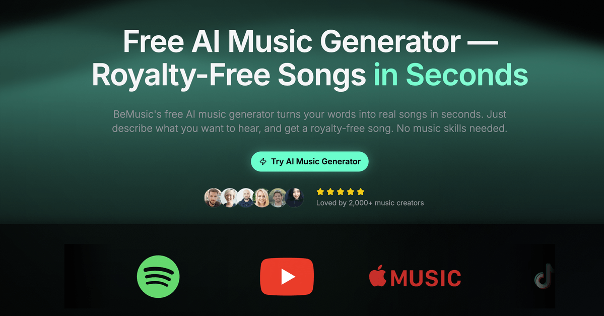 BeMusic AI 界面截图