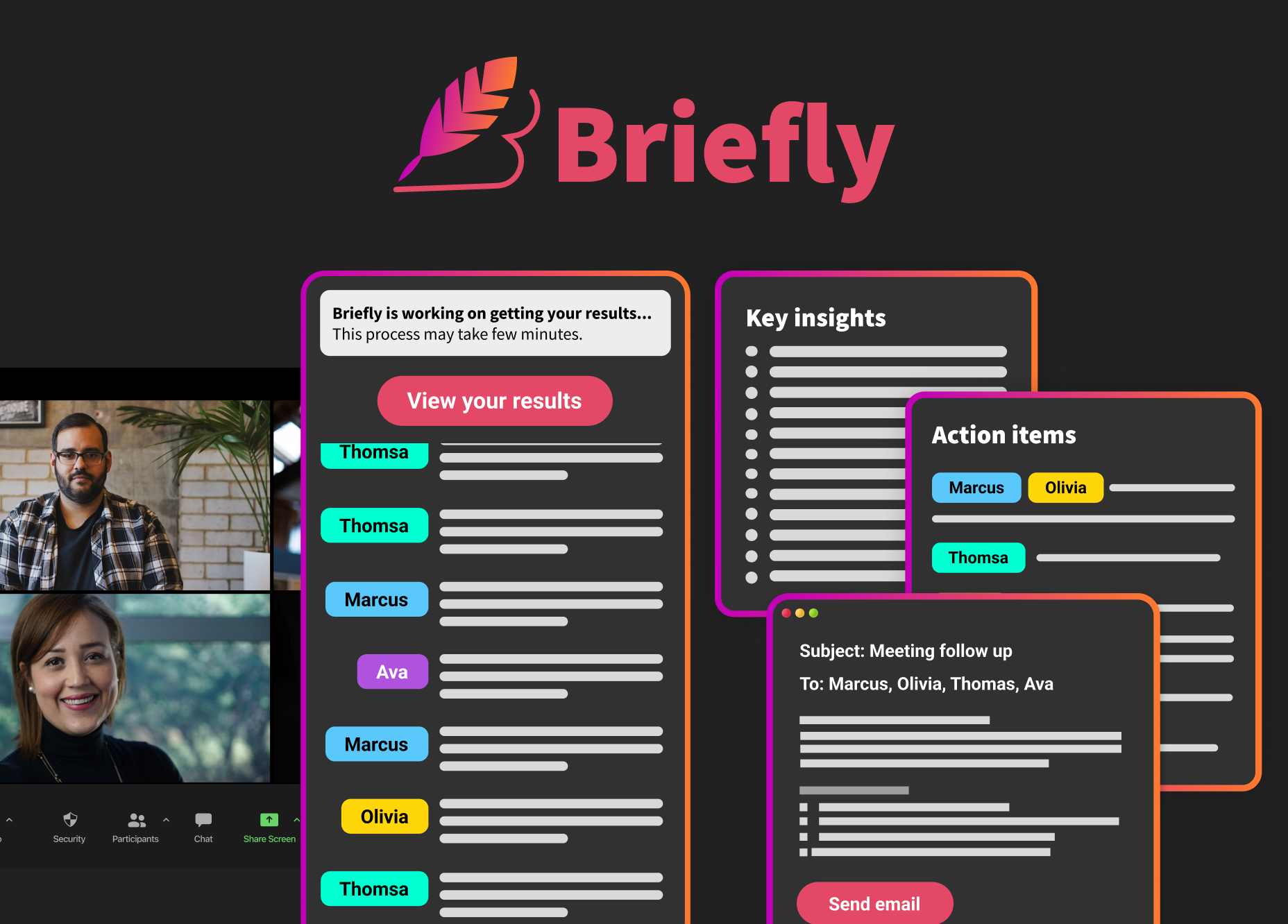 BrieflyAI 界面截图