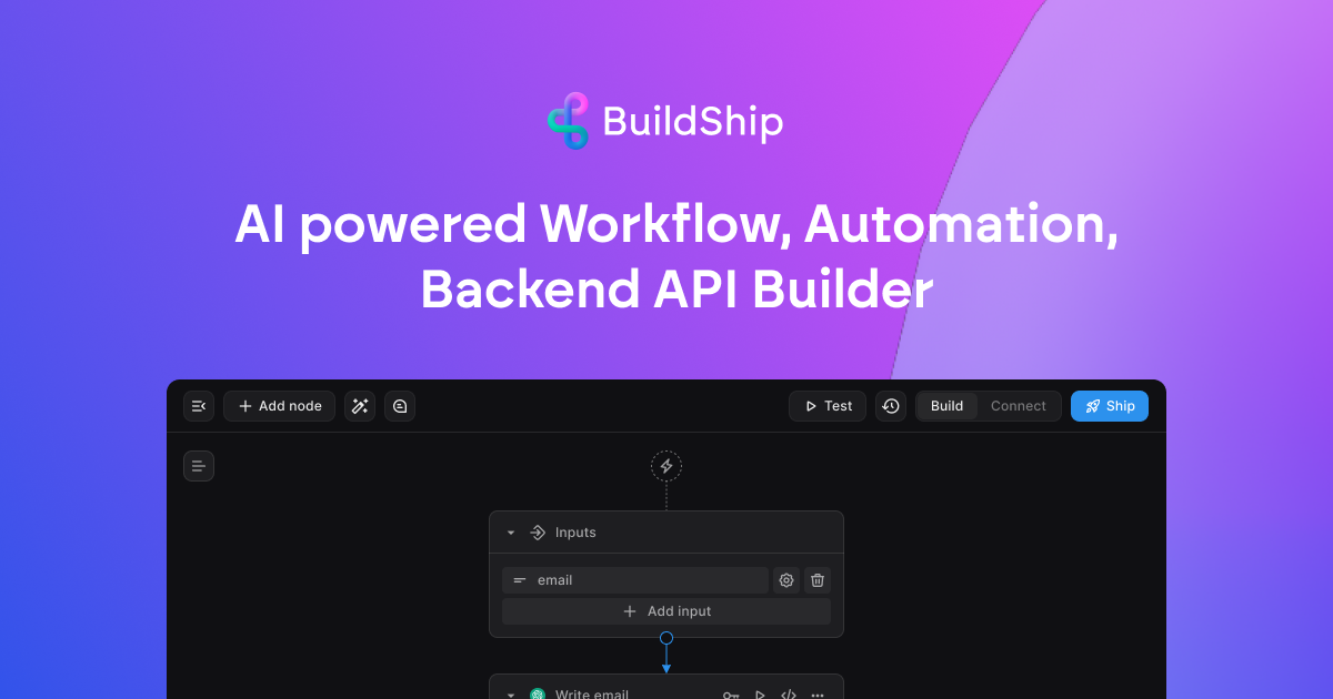 BuildShip 界面截图