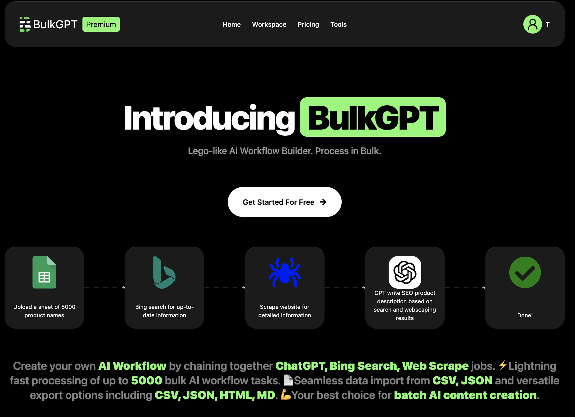 BulkGPT 界面截图