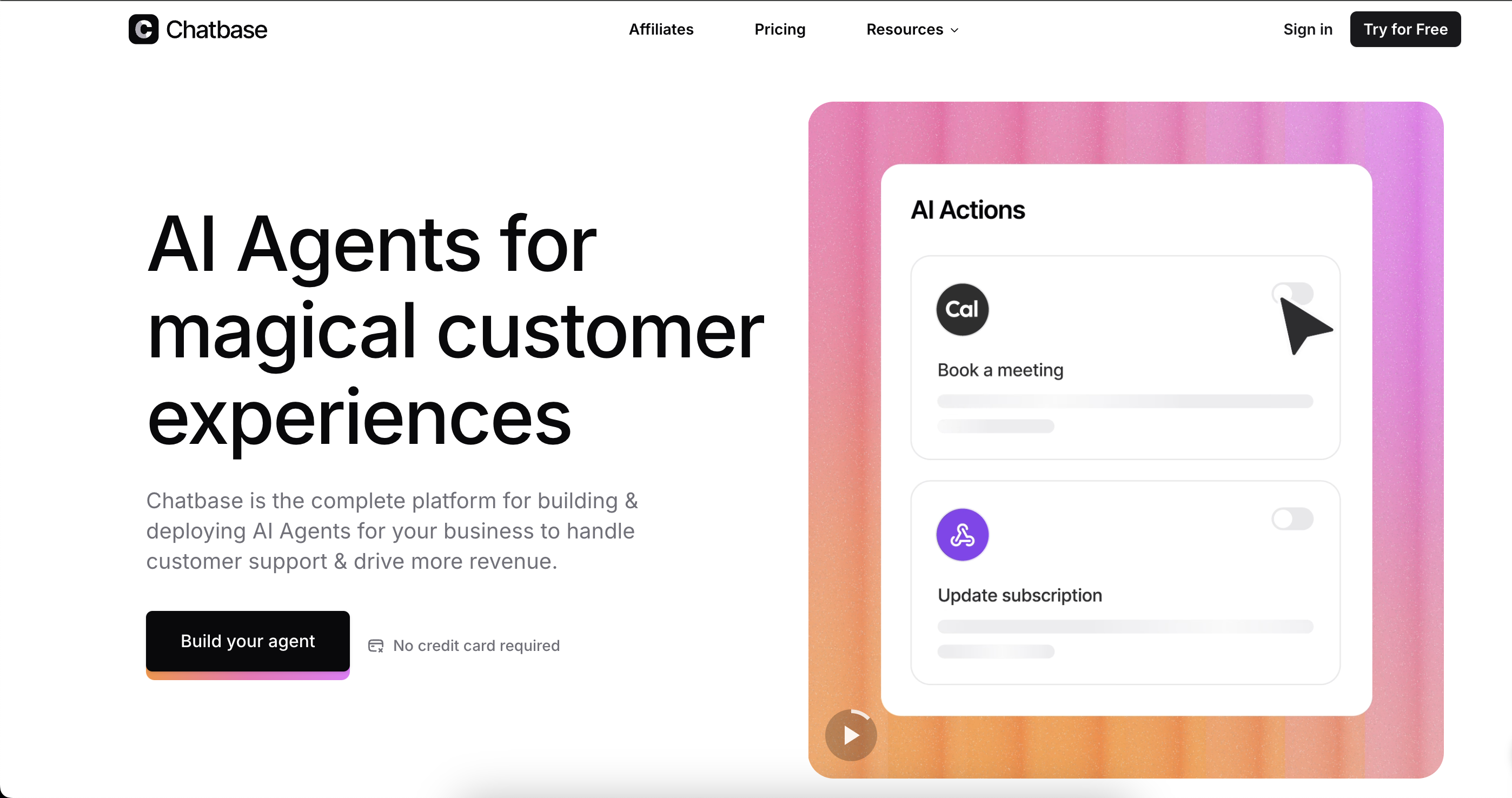 Chatbase 界面截图