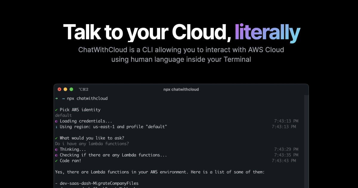 ChatWithCloud 界面截图