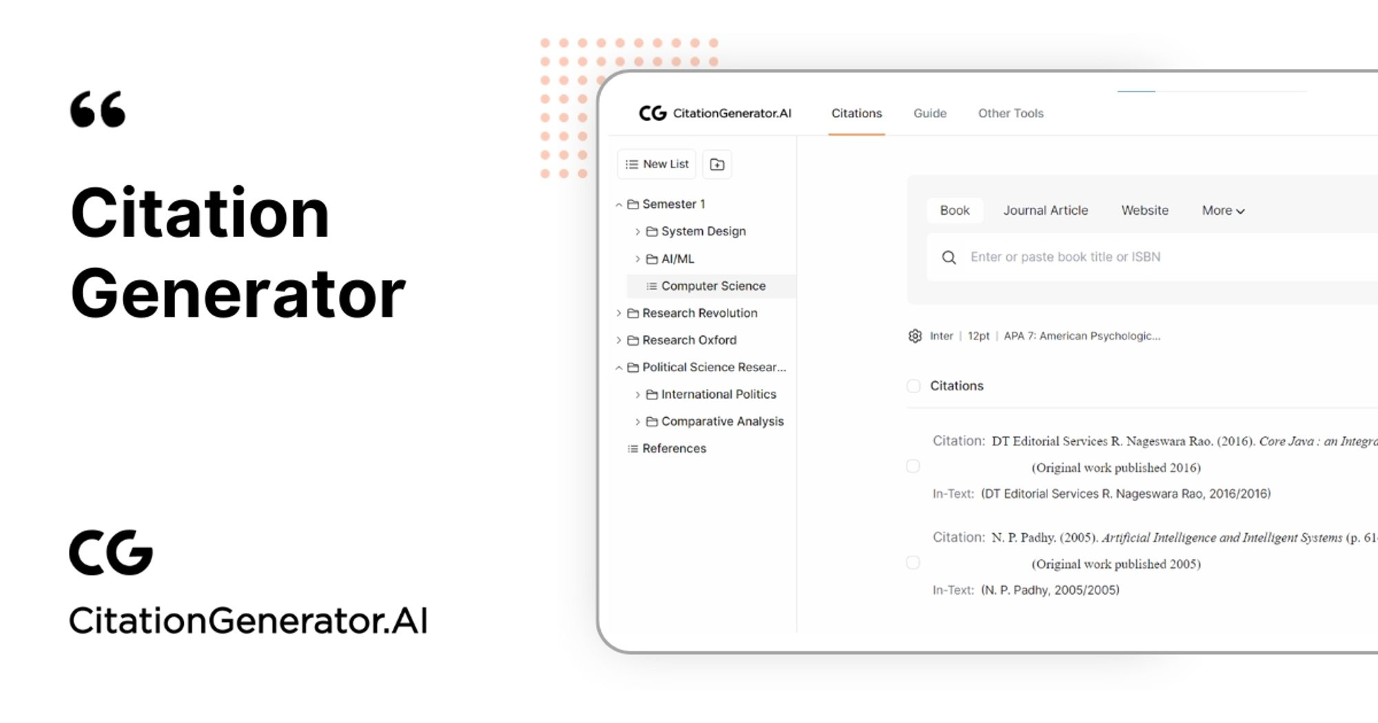 AI Citation Generator 界面截图