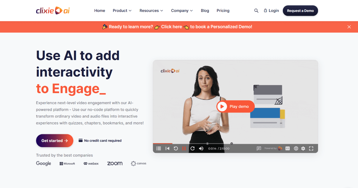 Clixie.ai 界面截图