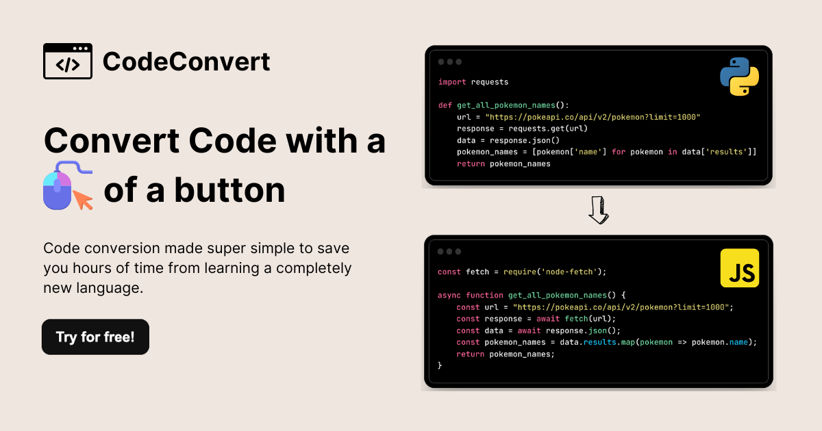 CodeConvert AI 界面截图