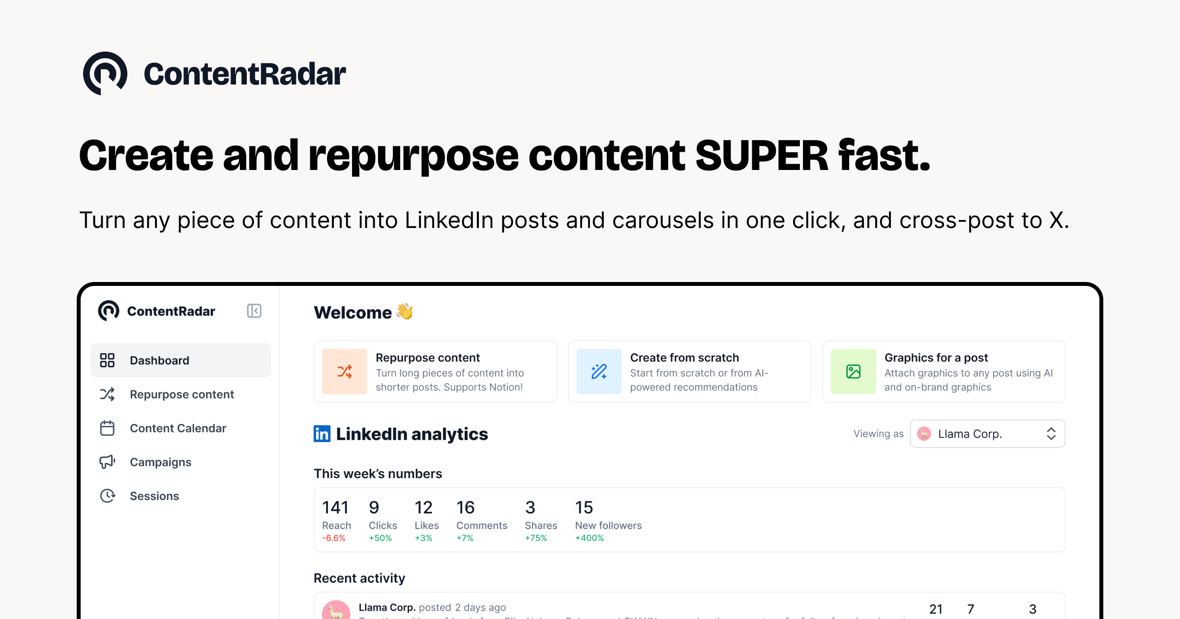 ContentRadar 界面截图
