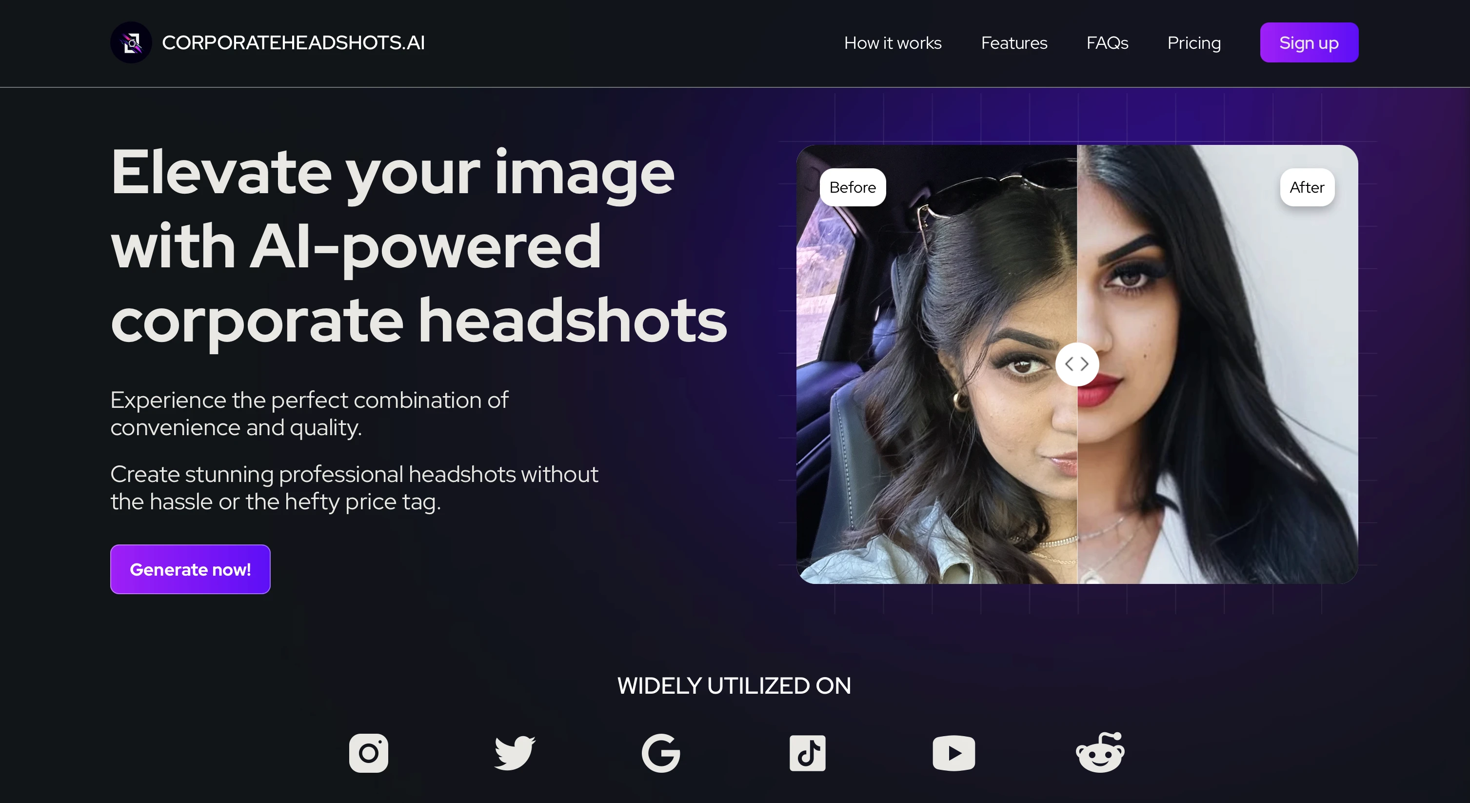 CorporateHeadshots.ai 界面截图