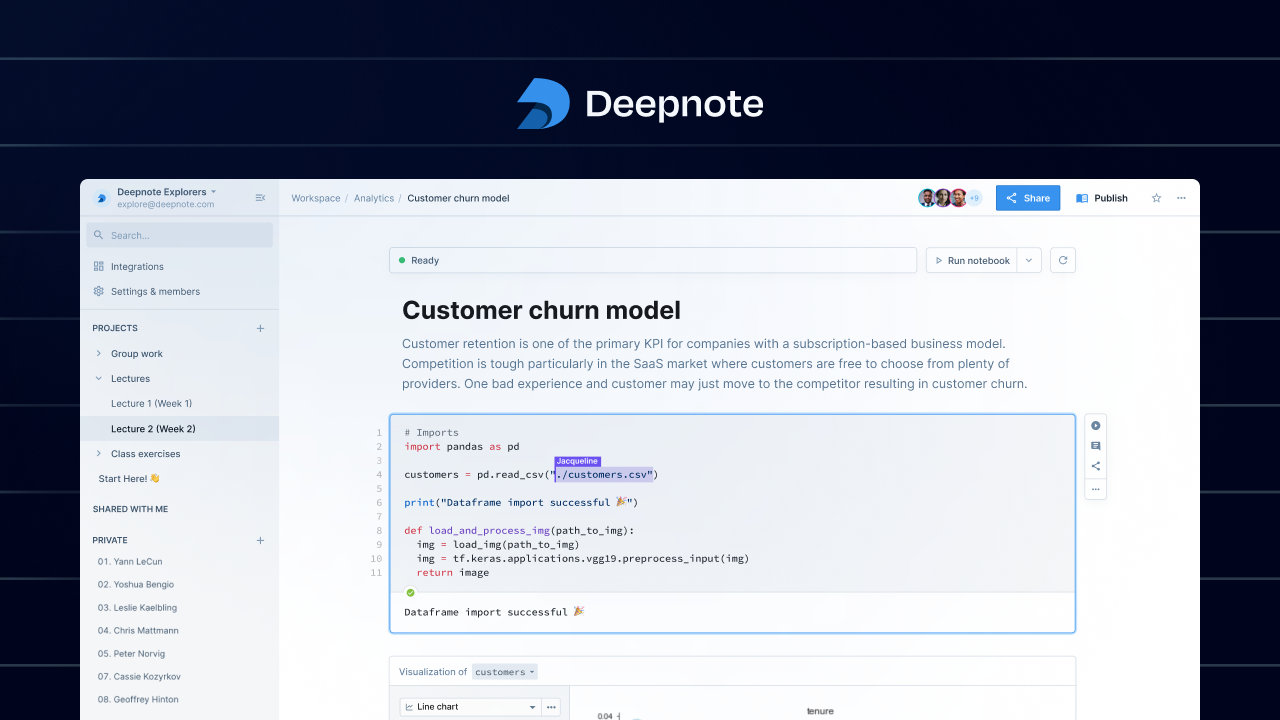 Deepnote 界面截图