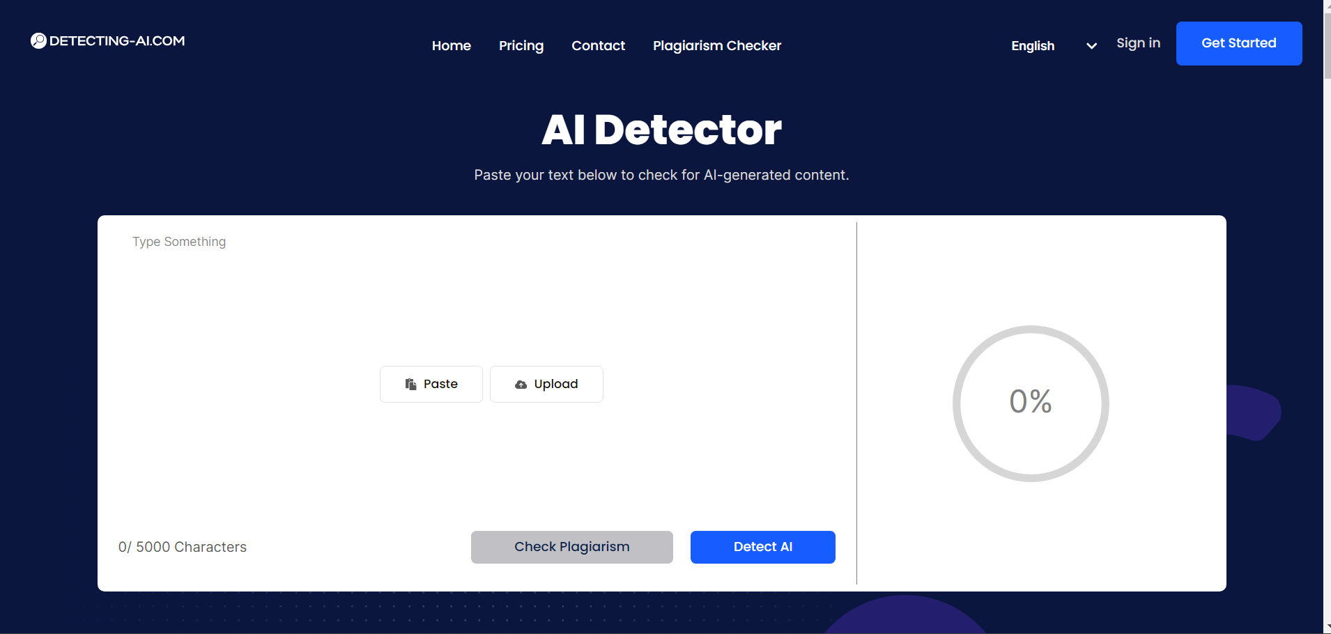 Detecting-AI 界面截图