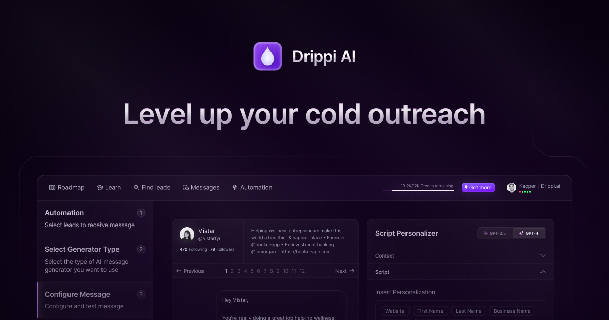 Drippi.ai 界面截图