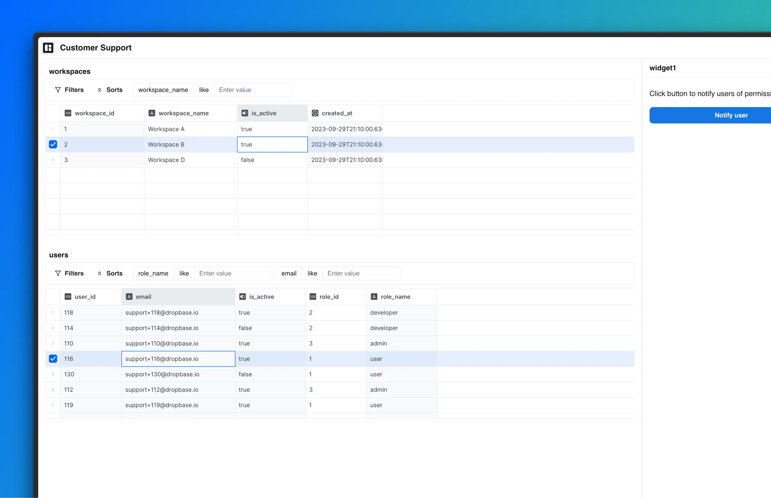 Dropbase 界面截图