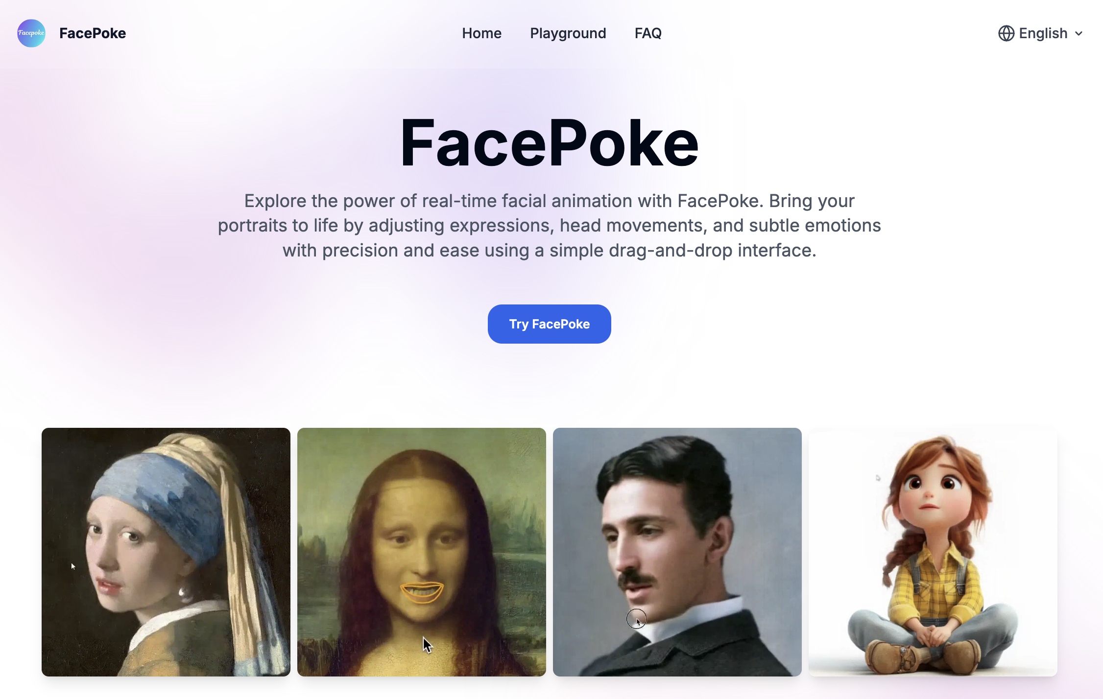 FacePoke 界面截图