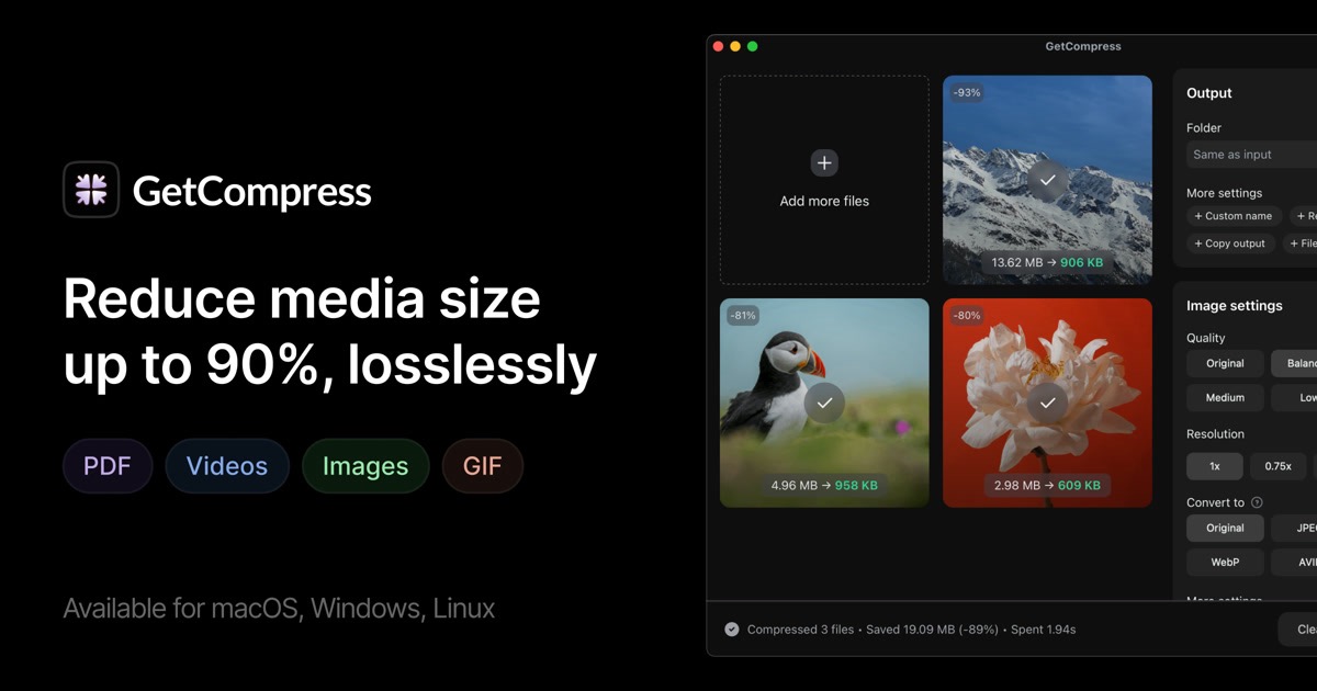 GetCompress 界面截图