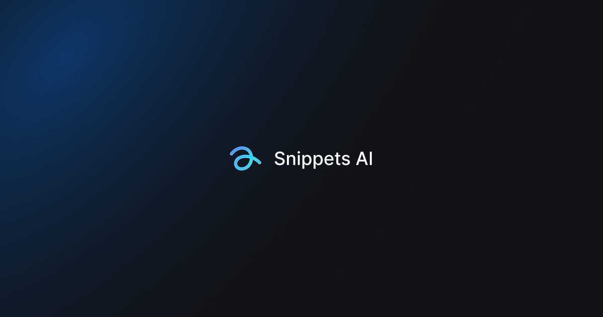 Snippets AI 界面截图