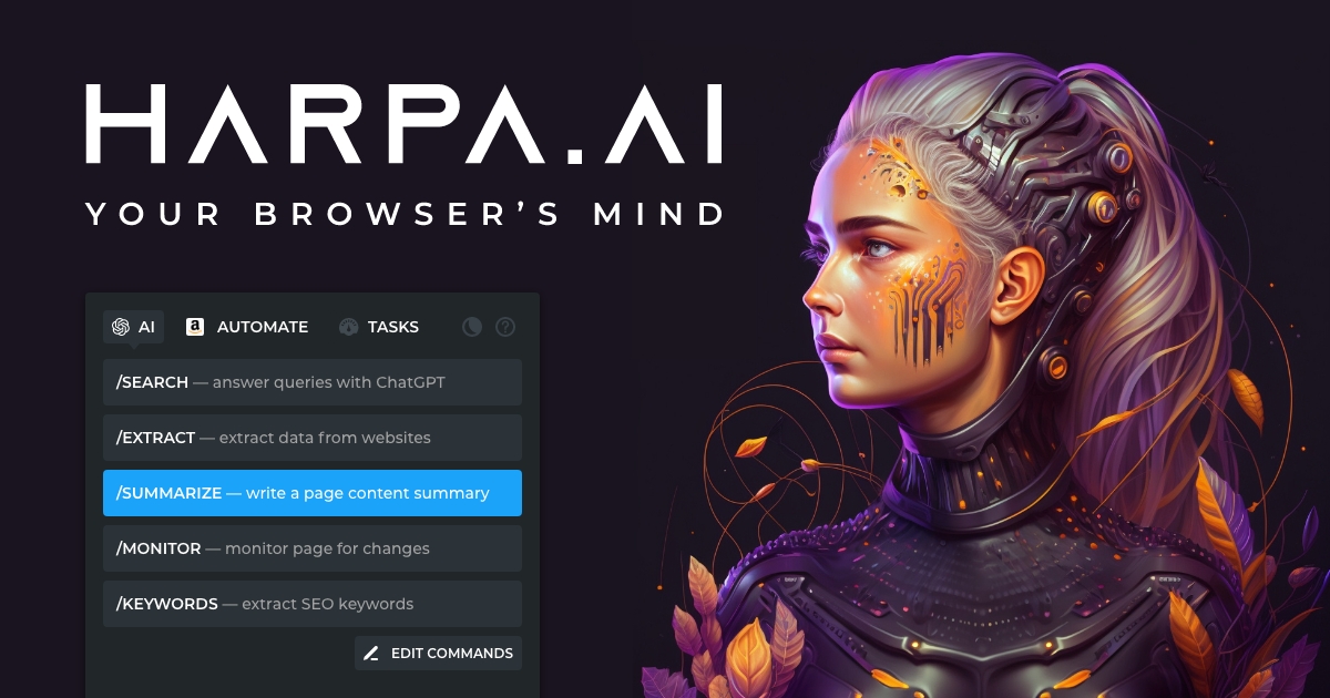 HARPA AI 界面截图