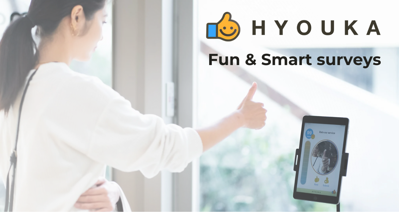 HYOUKA: AI Survey Kiosk 界面截图