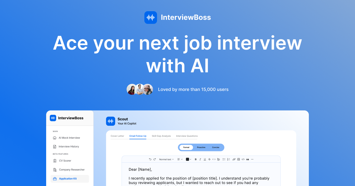 InterviewBoss.ai 界面截图