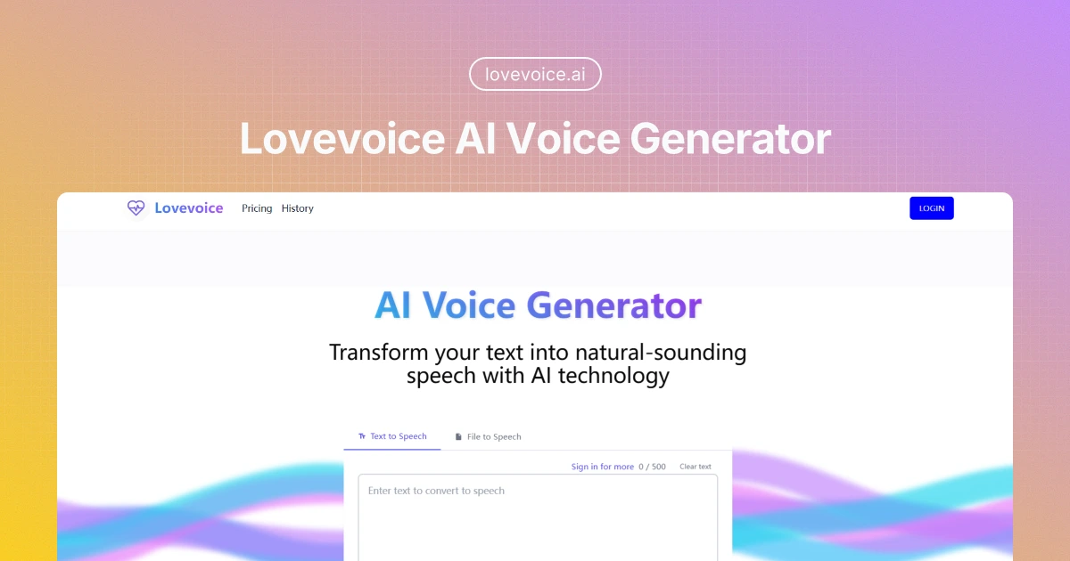 Lovevoice AI 界面截图