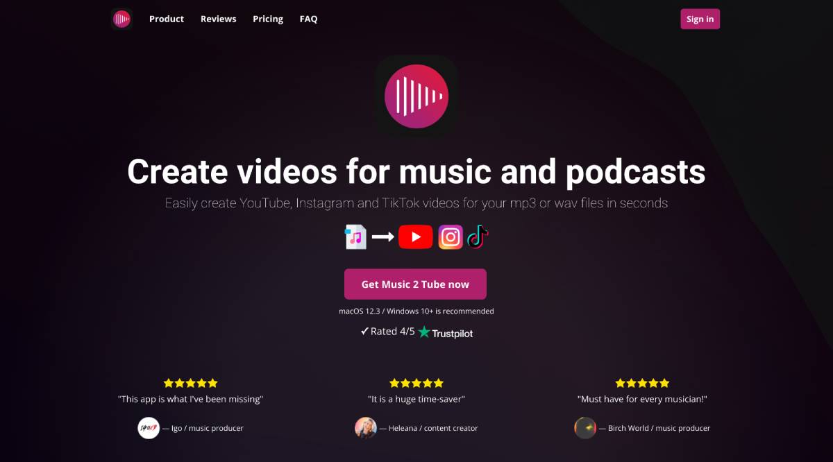 Music 2 Tube 界面截图