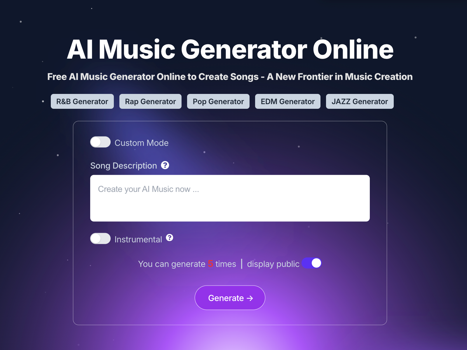 Musick AI 界面截图