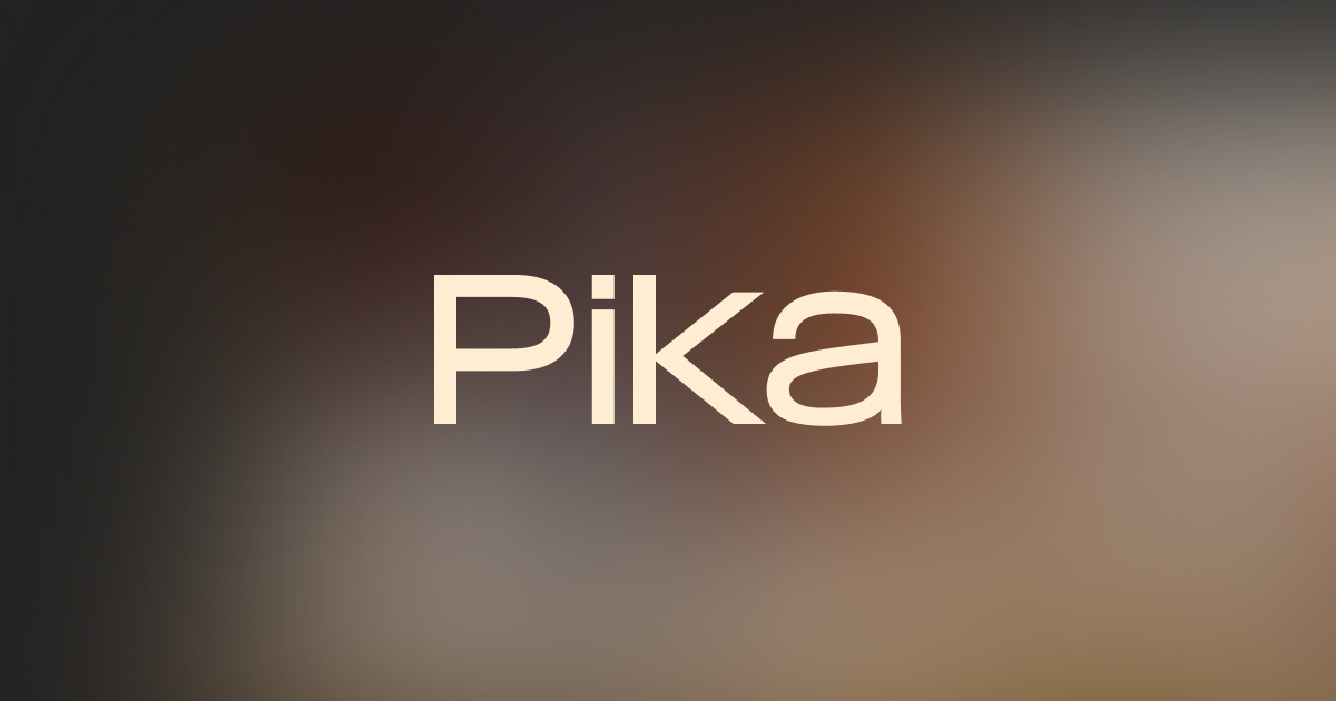 Pika AI Video 界面截图