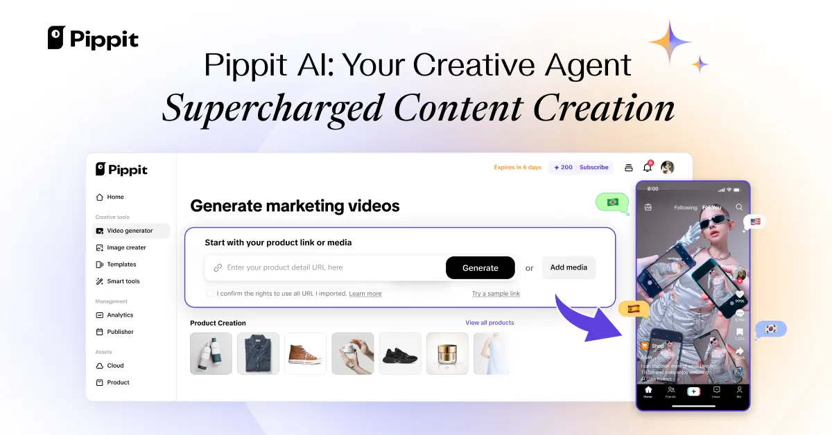 Pippit AI 界面截图