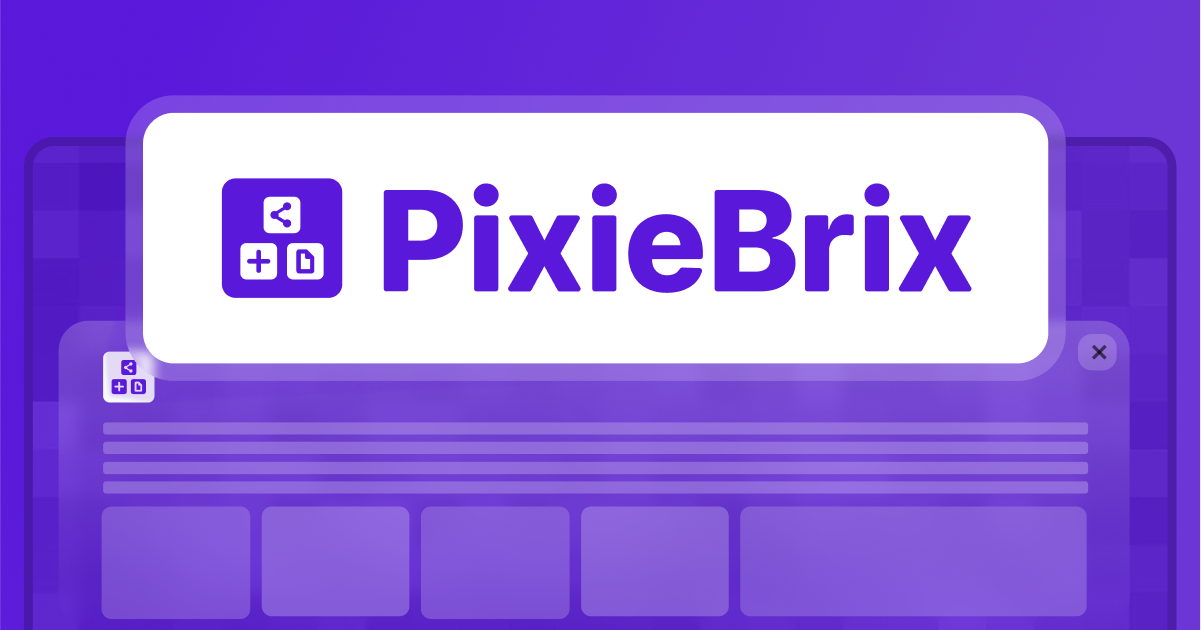 PixieBrix 界面截图