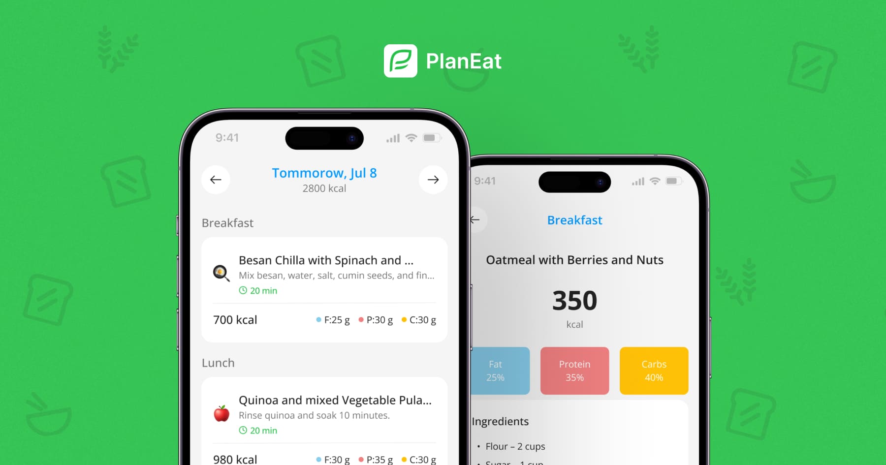 PlanEat AI 界面截图