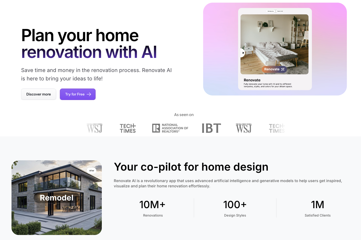 Renovate AI 界面截图