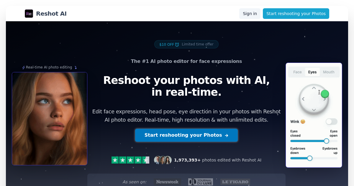 Reshot AI 界面截图
