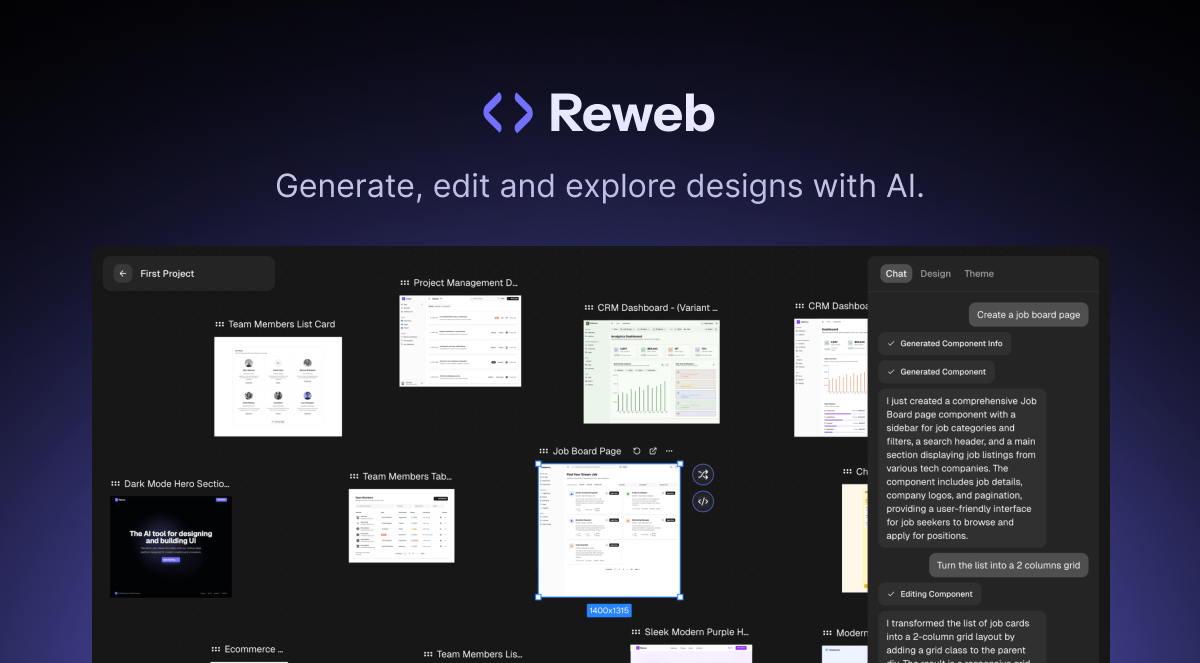 Reweb 界面截图