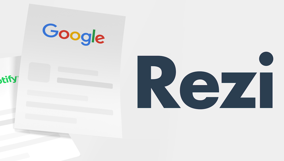 Rezi AI 简历生成器 界面截图