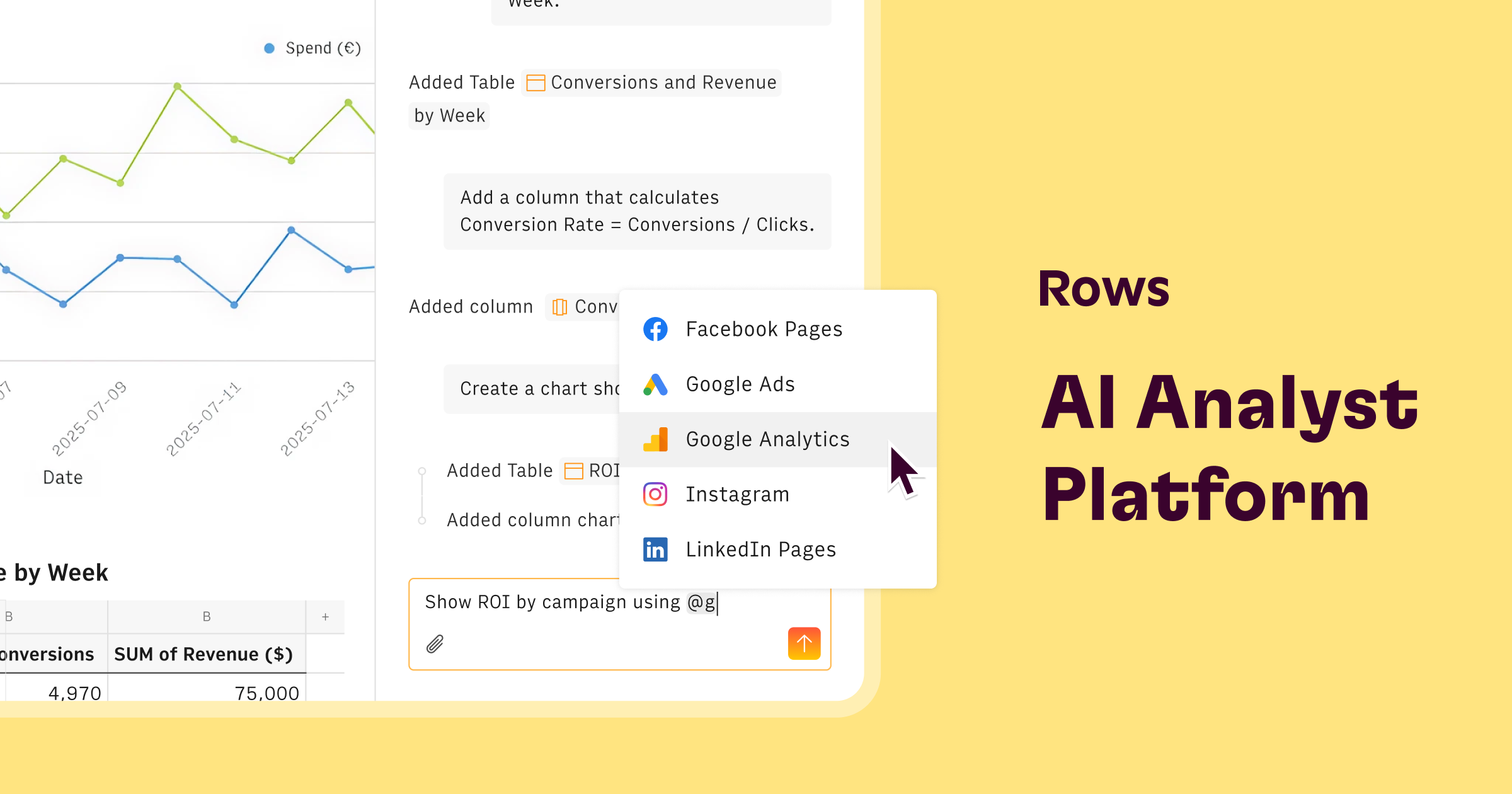 Rows 界面截图