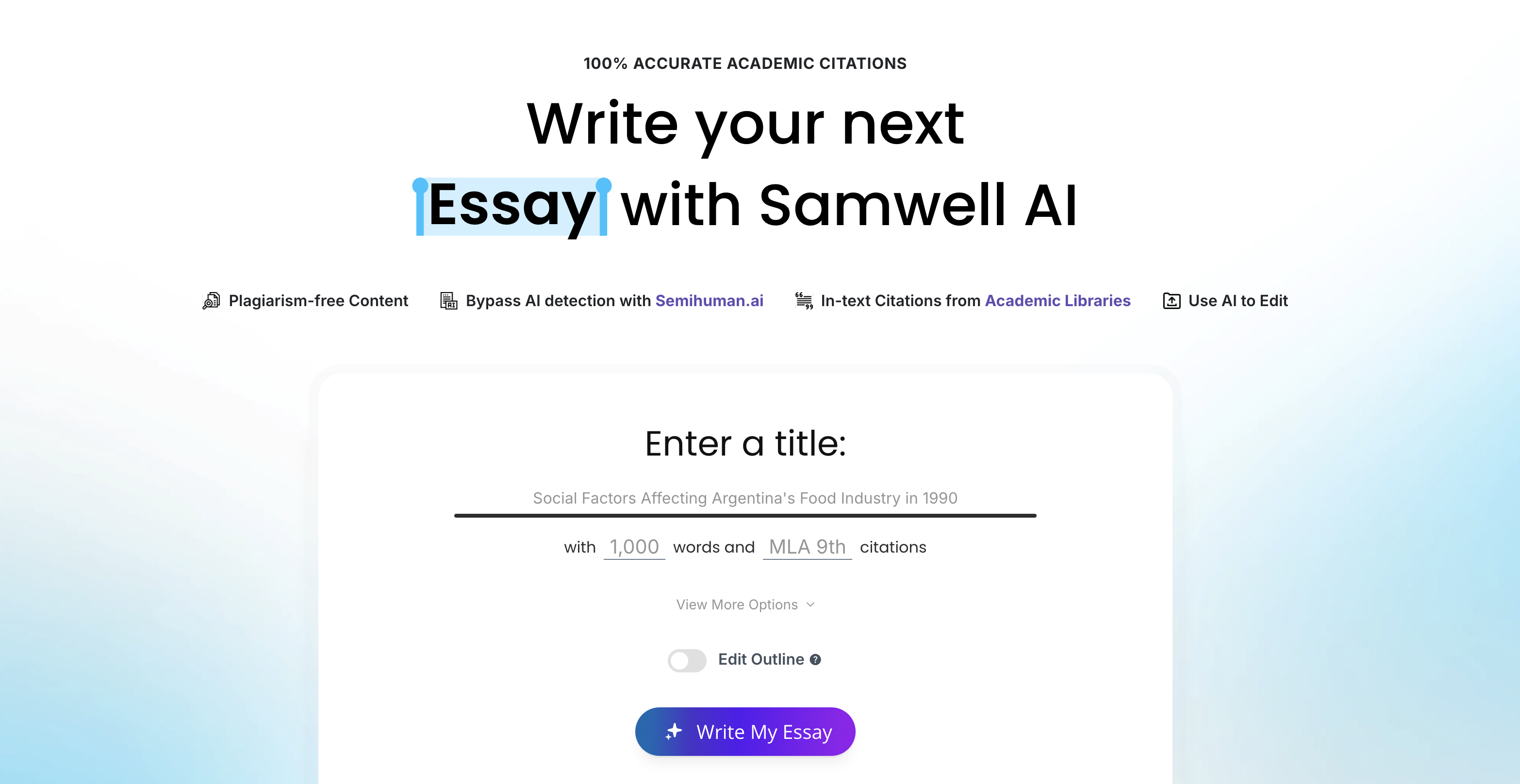 Samwell AI 界面截图