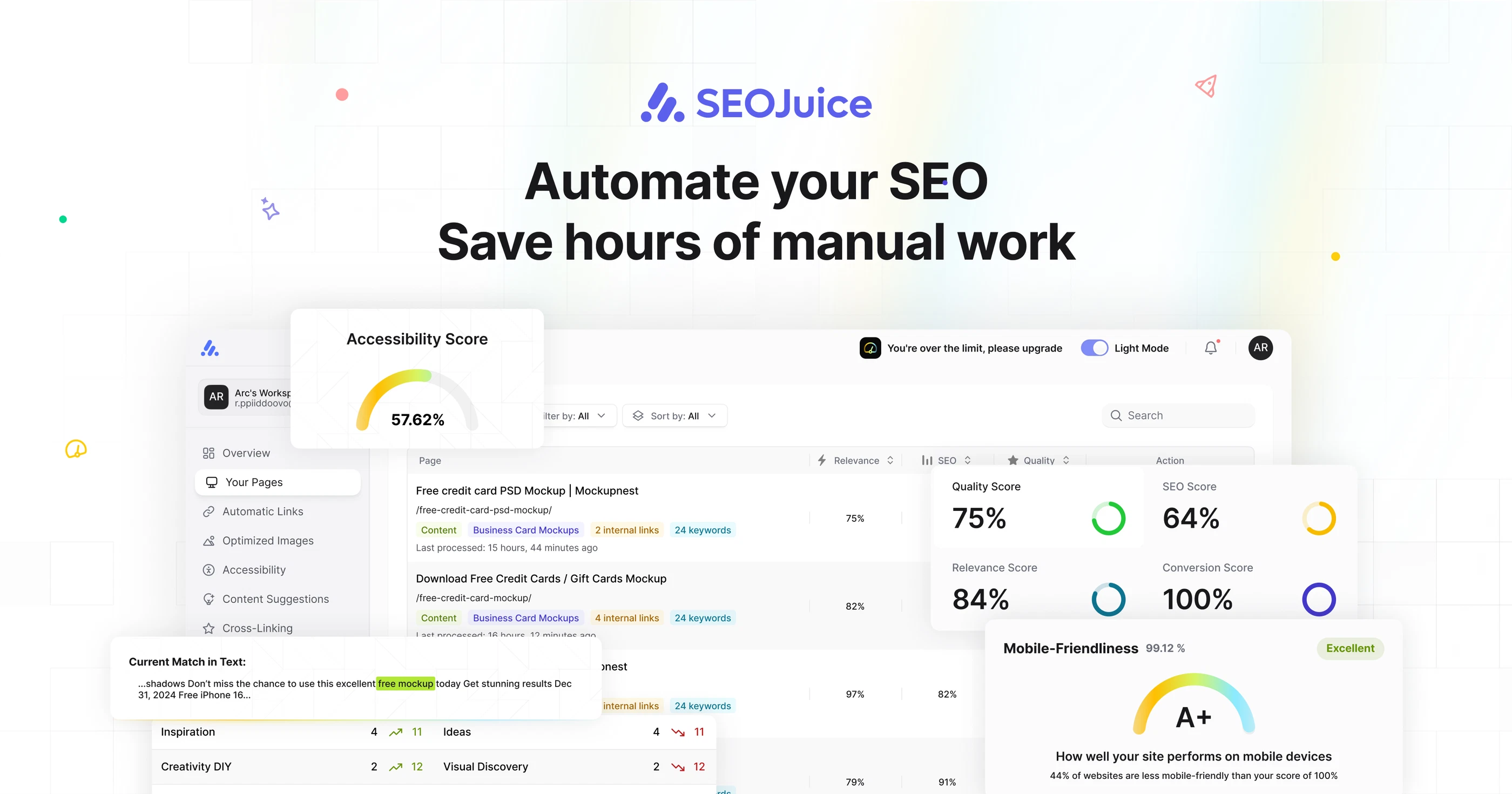 SEOJuice 界面截图