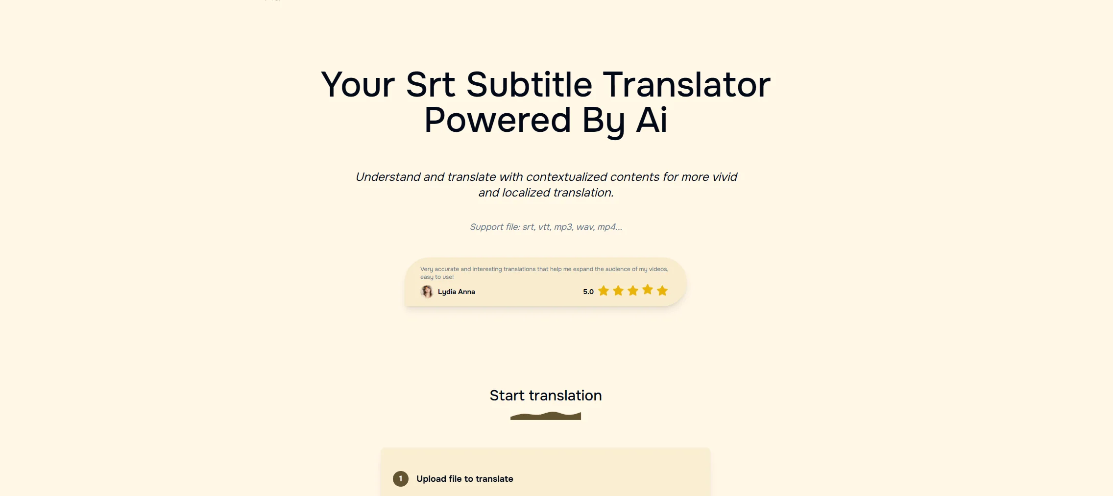 Subtranslate AI 界面截图