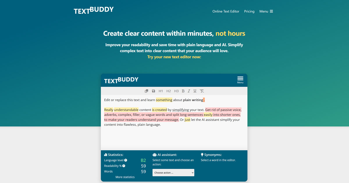 Textbuddy 界面截图