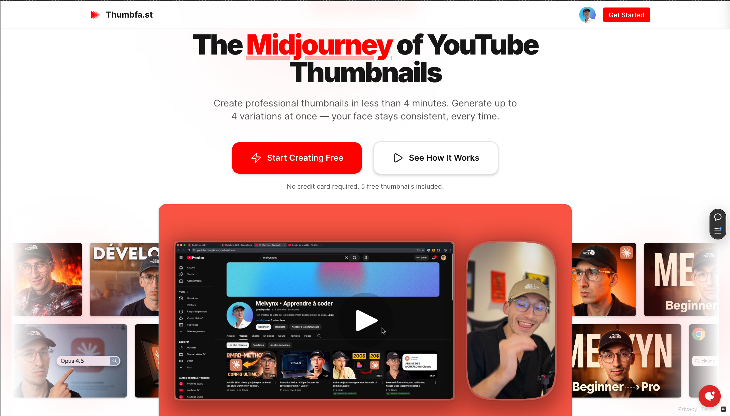 Thumbfa.st 界面截图