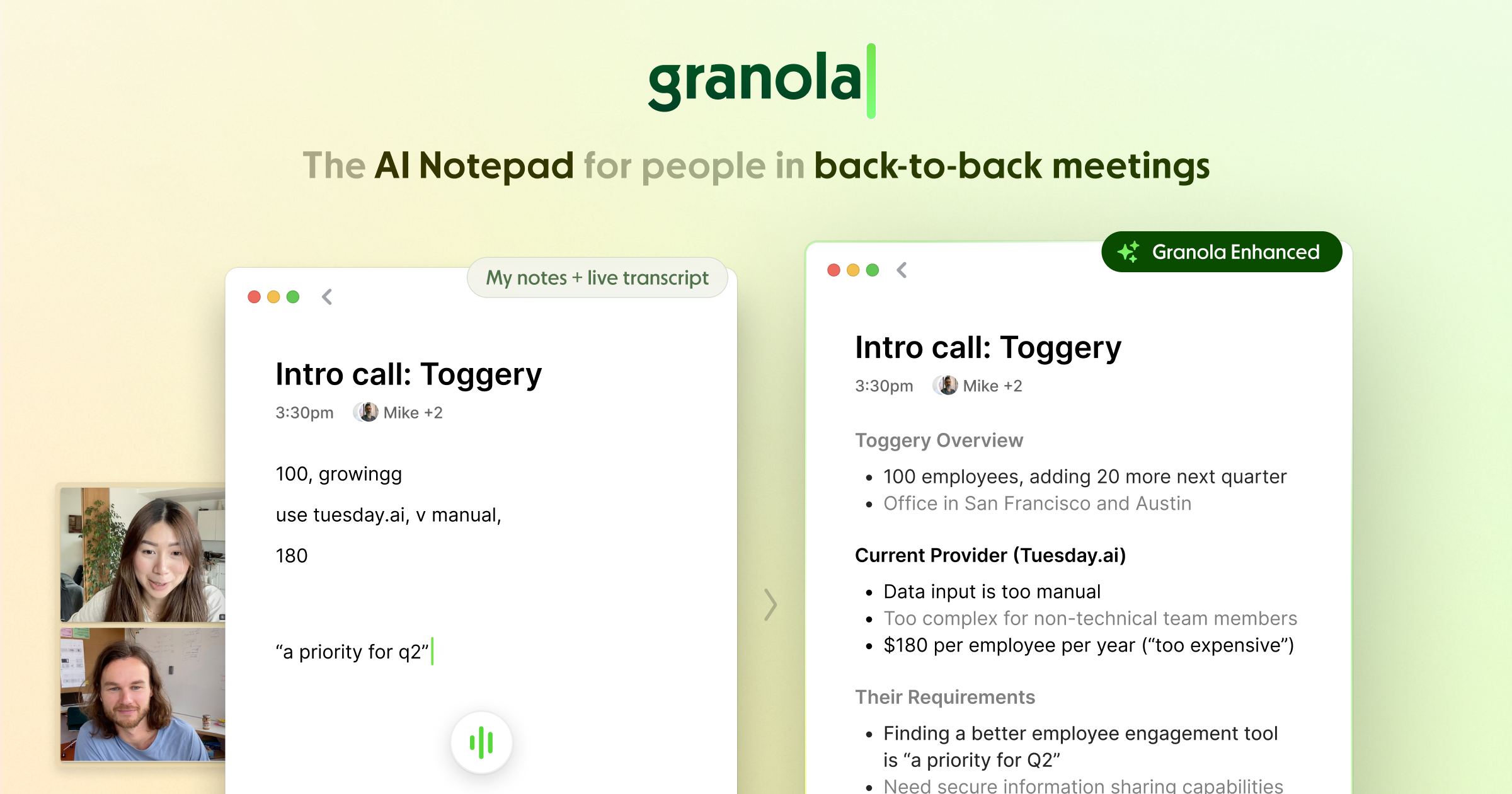 Granola 界面截图